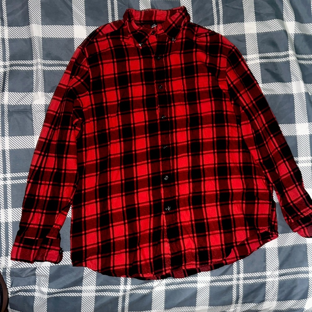 John Ashford, Long Sleeve Button Down Shirt, Size:Large